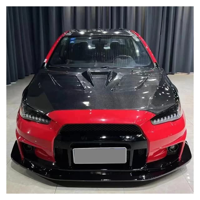 Capó de fibra de carbono para Lancer